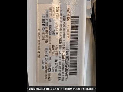 2025 Mazda CX-5 2.5 S Premium Plus AWD