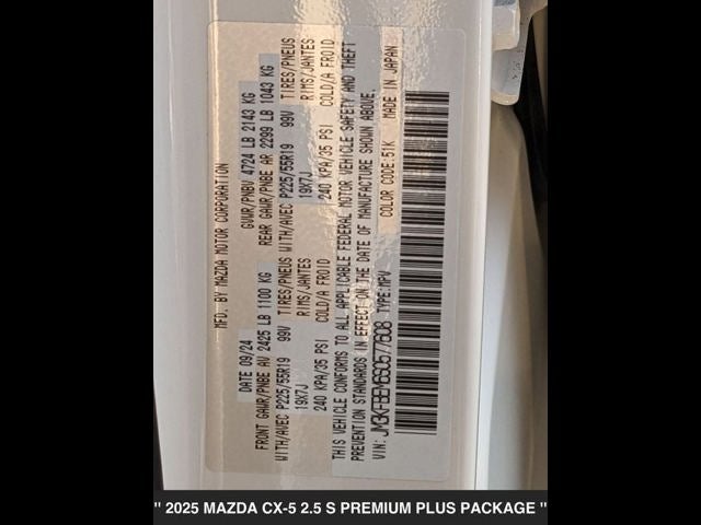 2025 Mazda CX-5 2.5 S Premium Plus AWD