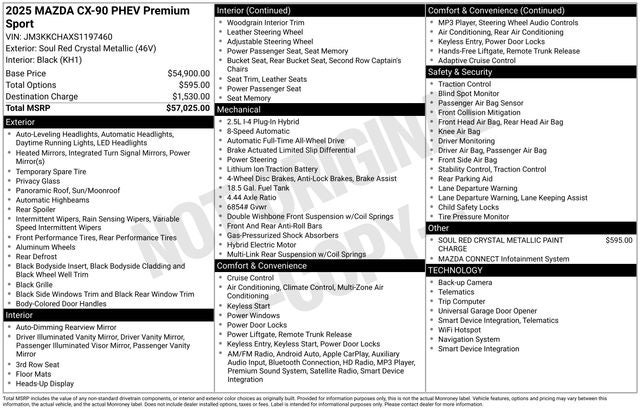 2025 Mazda CX-90 PHEV Premium