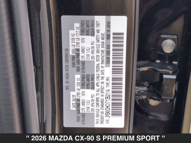 2026 Mazda CX-90 3.3 Turbo S Premium Sport AWD