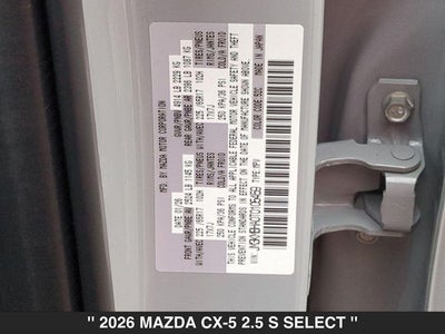 2026 Mazda CX-5 2.5 S Select