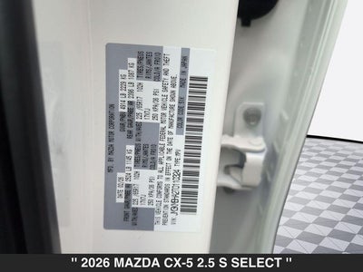 2026 Mazda CX-5 2.5 S Select AWD