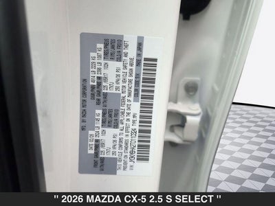 2026 Mazda CX-5 2.5 S Select AWD