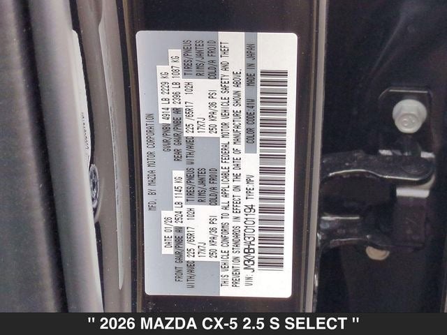 2026 Mazda CX-5 2.5 S Select AWD