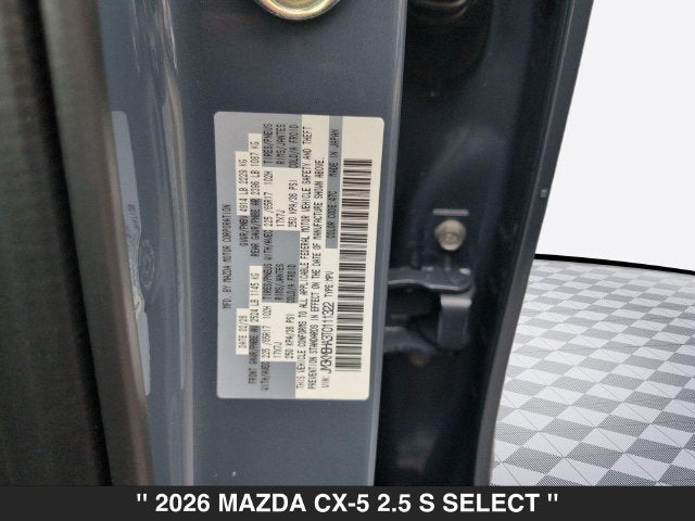 2026 Mazda CX-5 2.5 S Select AWD