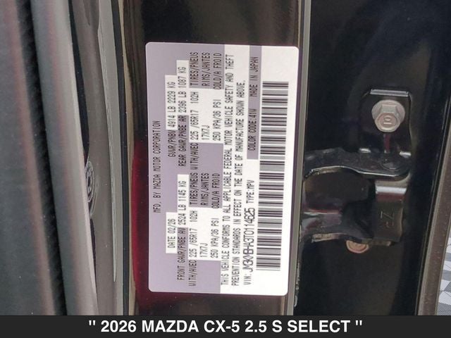 2026 Mazda CX-5 2.5 S Select AWD