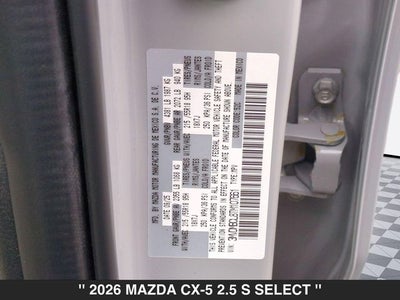 2026 Mazda CX-5 2.5 S Select