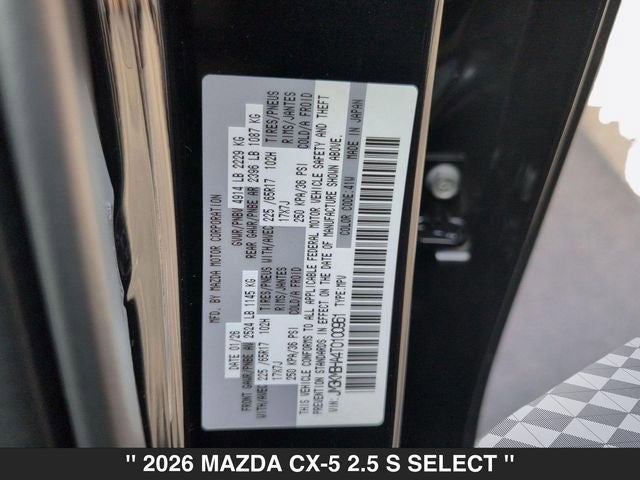2026 Mazda CX-5 2.5 S Select AWD