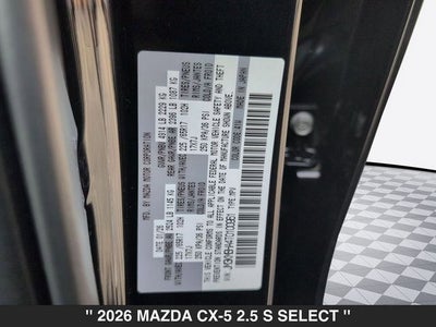 2026 Mazda CX-5 2.5 S Select AWD