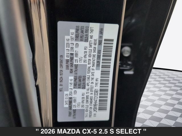2026 Mazda CX-5 2.5 S Select AWD