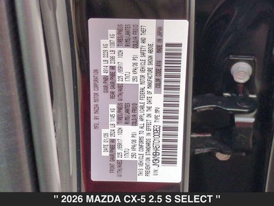 2026 Mazda CX-5 2.5 S Select