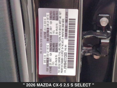 2026 Mazda CX-5 2.5 S Select