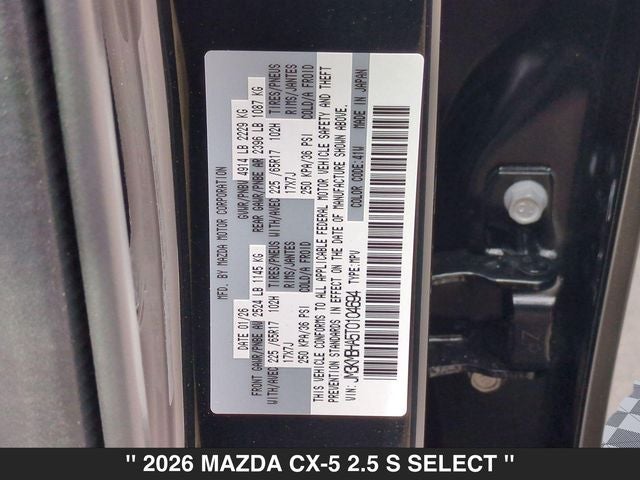 2026 Mazda CX-5 2.5 S Select