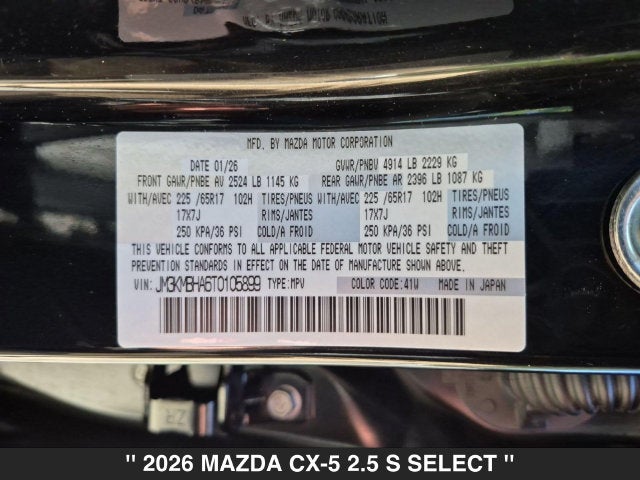 2026 Mazda CX-5 2.5 S Select AWD