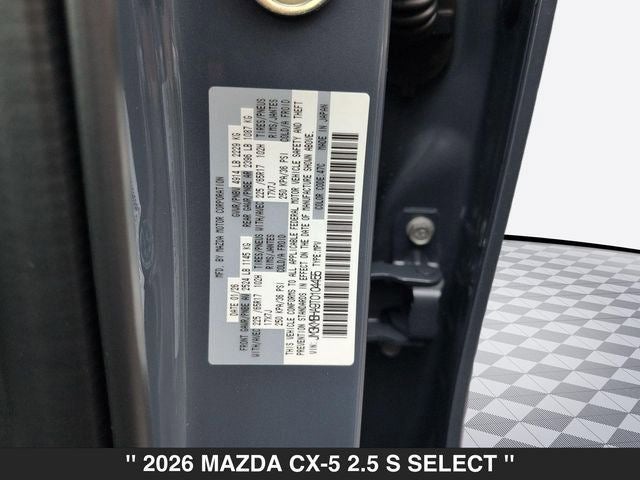 2026 Mazda CX-5 2.5 S Select AWD