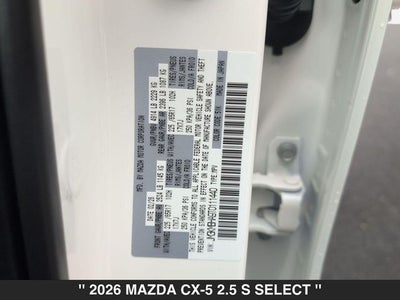2026 Mazda CX-5 2.5 S Select AWD