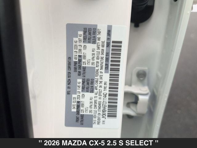 2026 Mazda CX-5 2.5 S Select AWD