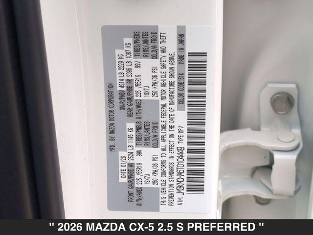2026 Mazda CX-5 2.5 S Preferred AWD