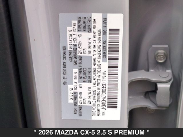 2026 Mazda CX-5 2.5 S Premium
