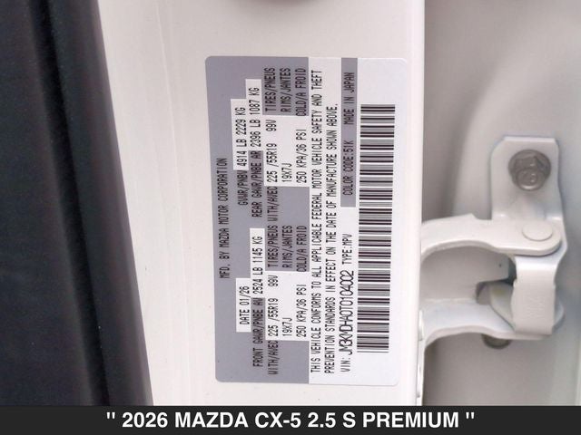 2026 Mazda CX-5 2.5 S Premium