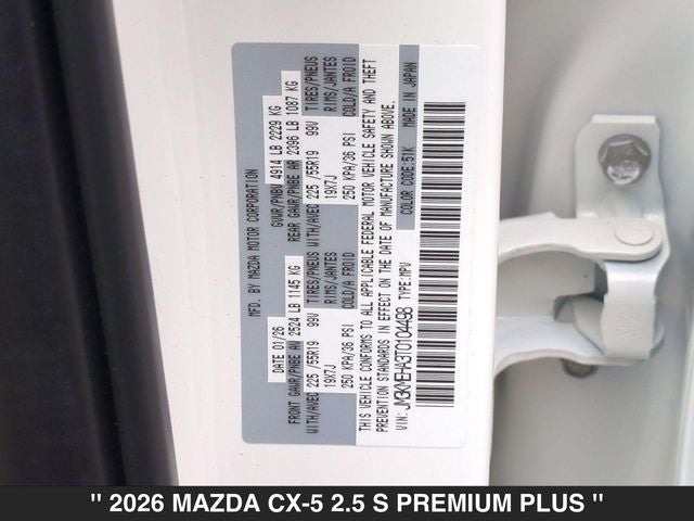 2026 Mazda CX-5 2.5 S Premium Plus