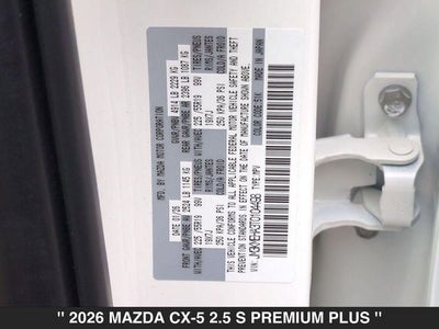 2026 Mazda CX-5 2.5 S Premium Plus AWD