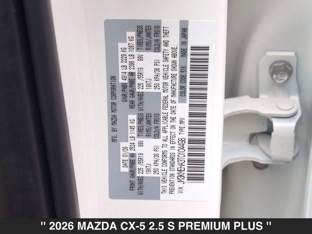 2026 Mazda CX-5 2.5 S Premium Plus AWD