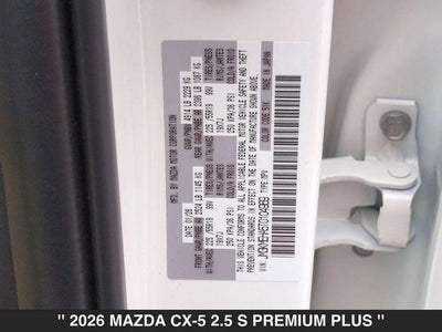 2026 Mazda CX-5 2.5 S Premium Plus AWD