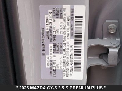 2026 Mazda CX-5 2.5 S Premium Plus