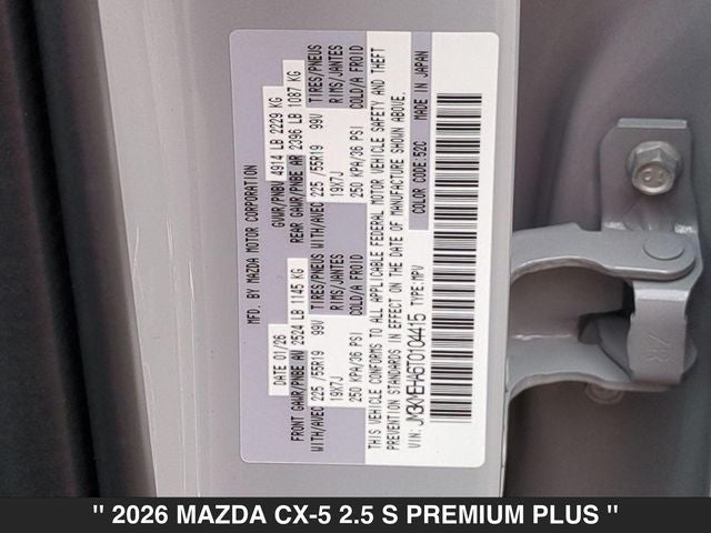 2026 Mazda CX-5 2.5 S Premium Plus