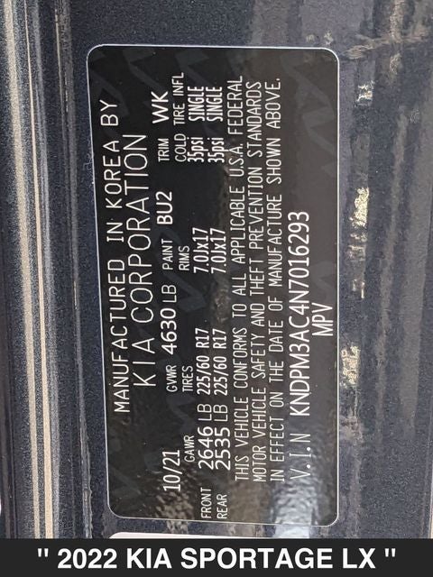 2022 Kia Sportage LX