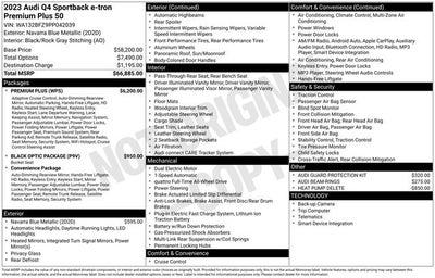 2023 Audi Q4 Sportback e-tron Premium Plus quattro