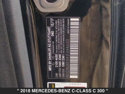 2018 Mercedes-Benz C-Class C 300 4MATIC®