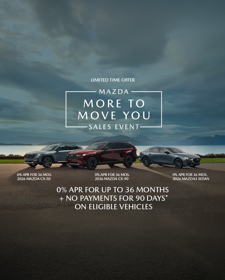 0% APR FOR UP TO 36 MONTHS + NO PAYMENTS FOR 90 DAYS* ON ELIGIBLE VEHICLES