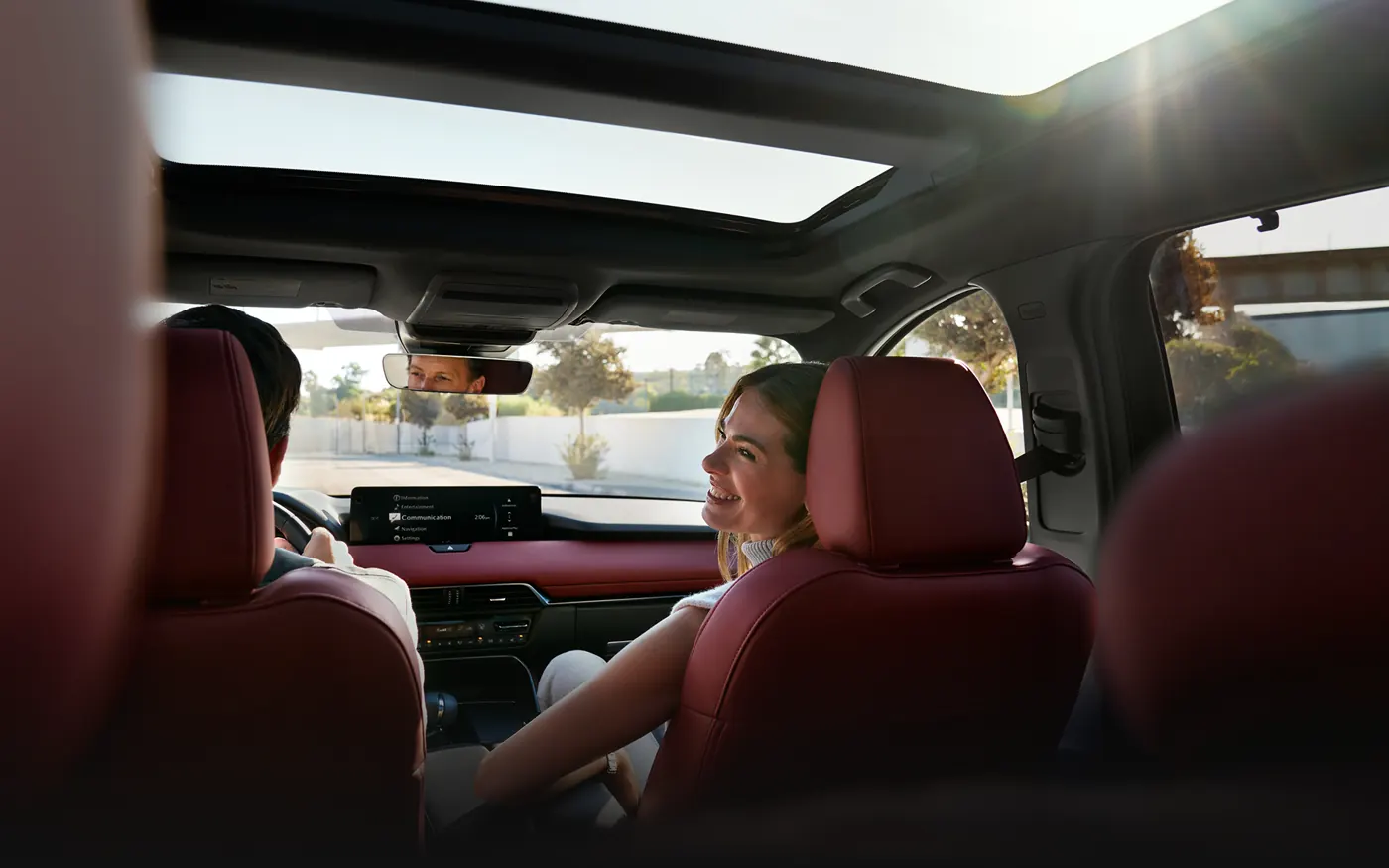 Friends riding in the 2-row 2027 Mazda CX-90 | Hamden Mazda in Hamden CT