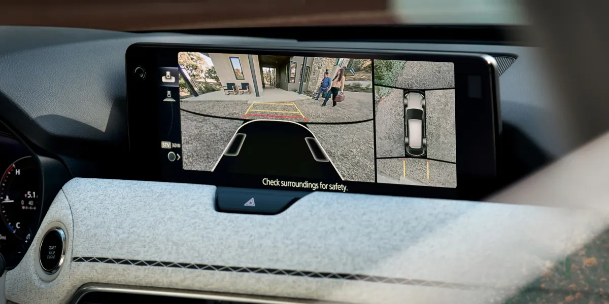 2027 Mazda CX-90 360° View Monitor on the center display | Hamden Mazda in Hamden CT