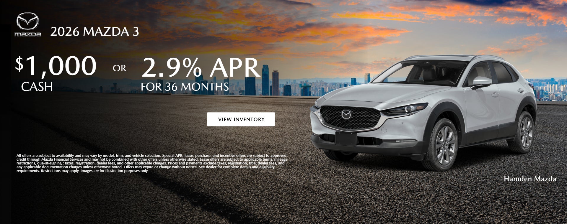 CX-70 0% APR for 60 months OR $3,500 cash.