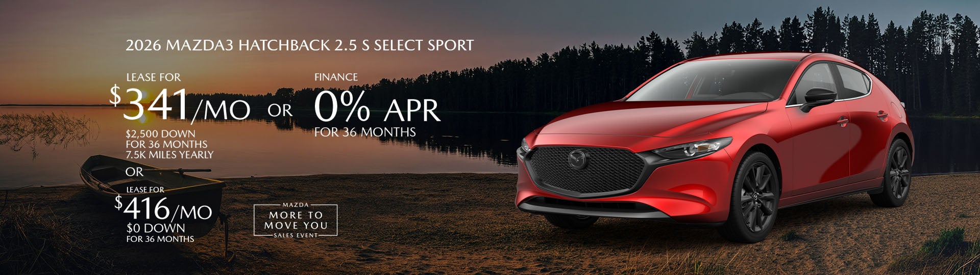 2026 Mazda3 Hatchback lease offer