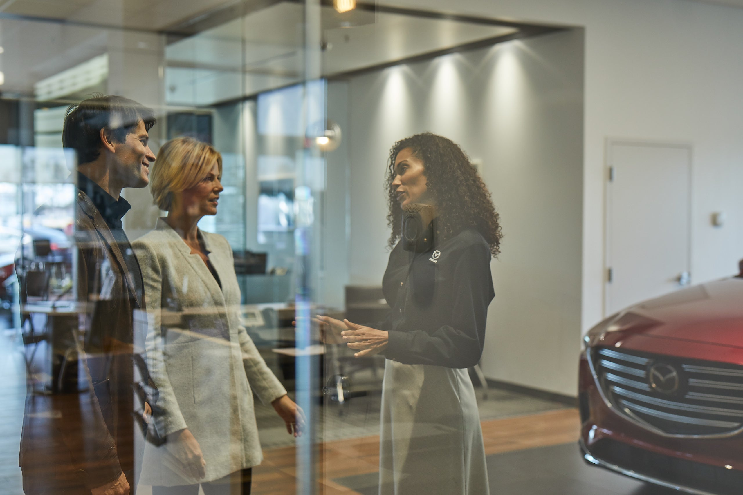 Customer at Mazda dealership